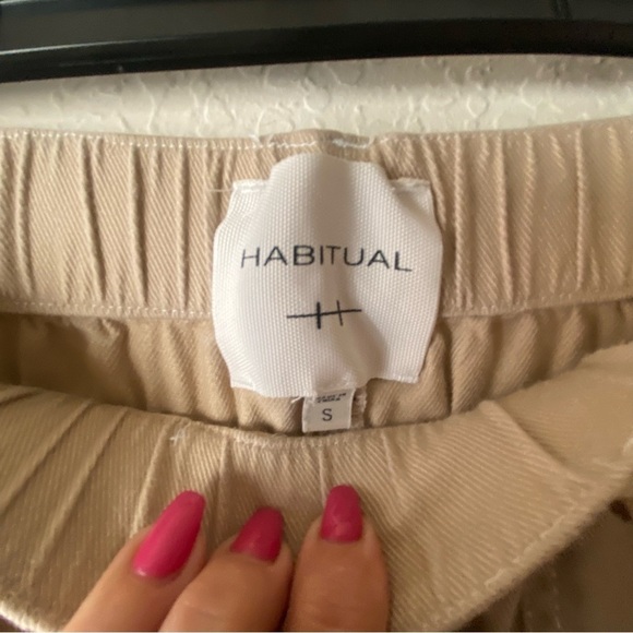 Habitual Women’s Flowy Cargo Jogger Drawstring Highwaisted Ankle Ties Pants SZ S - Picture 8 of 9